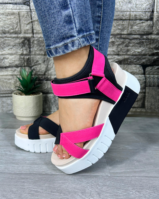 CRUZADO NEGRO FUCSIA..