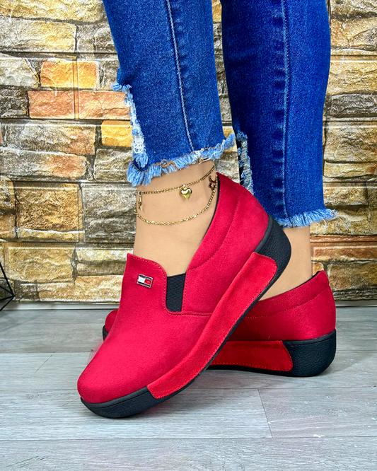 ACOLCHADO ROJO SUEDE..