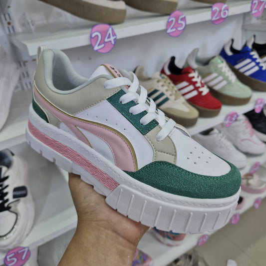 < PUMA VERDE / BLANCO / ROSA!!