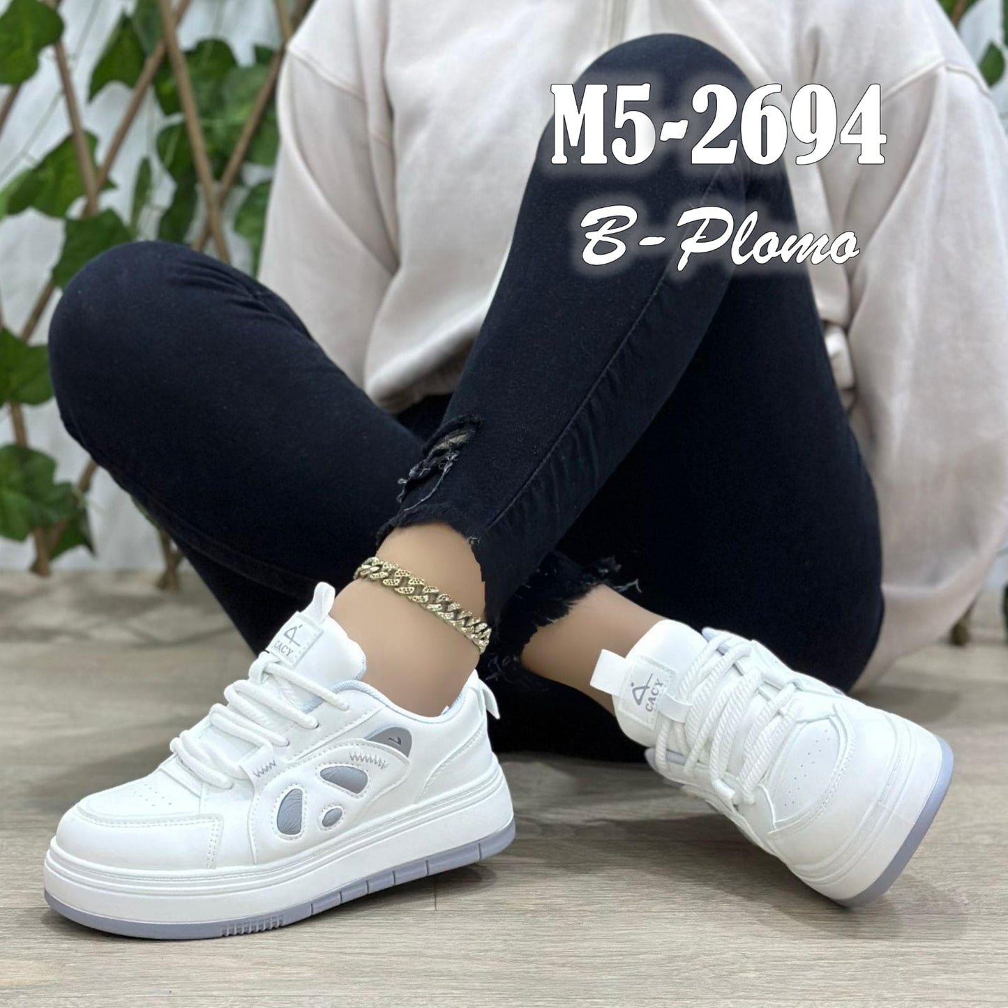 -M5-2694 BLANCO/ PLOMO