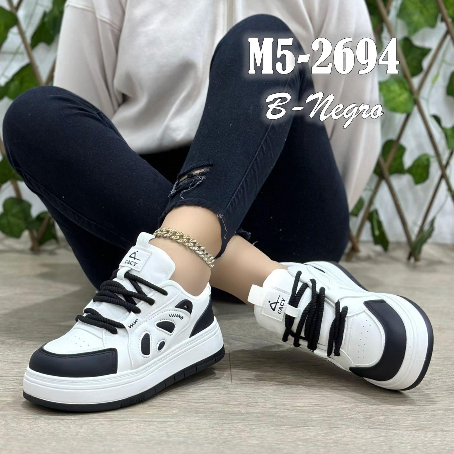 -M5-2694 BLANCO/ NEGRO