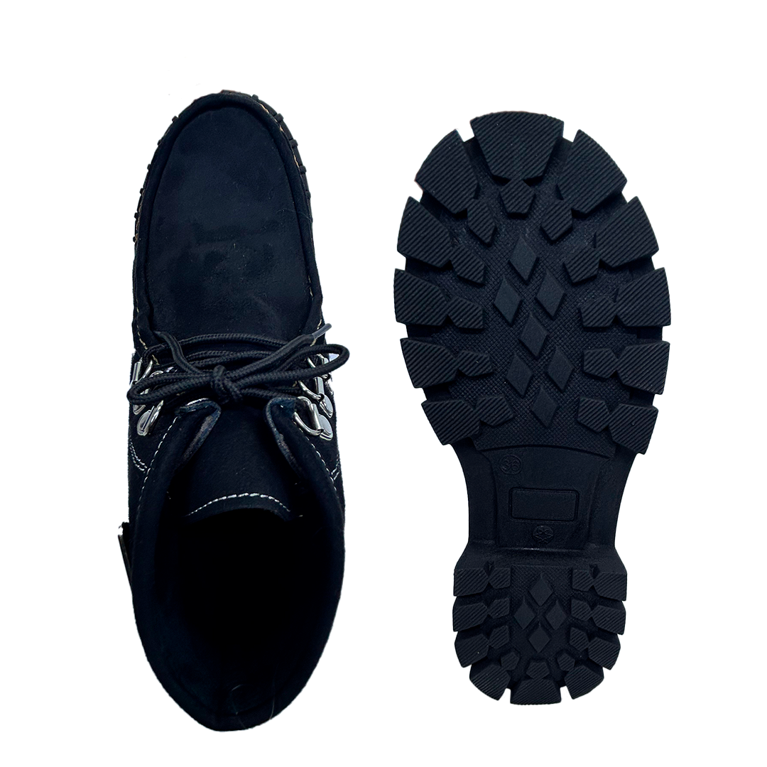 GAROTA BOTIN 2.0 NEGRO SUEDE-