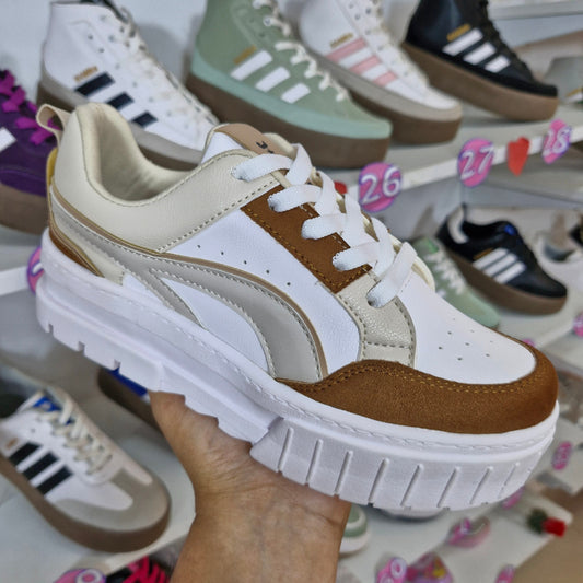 < PUMA CAMELL / BLANCO / BEIGE!!