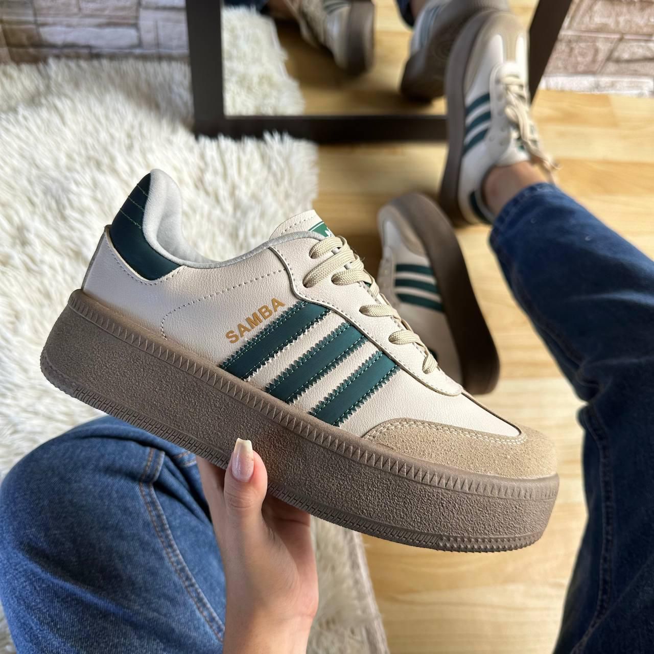 -SAMBA BEIGE / VERDE